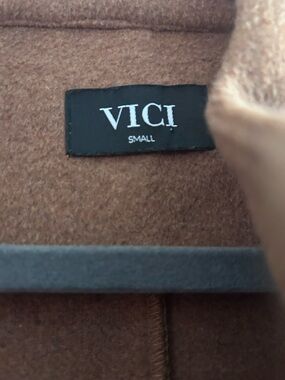 VICI Camel Brown Wool Coat - Sleek Collar
